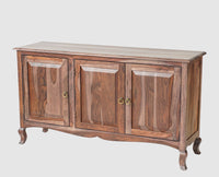 Denmark Sheesham Wood Three Doors Sideboard - Furniselan  - Grey-Finish