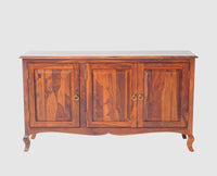 Denmark Sheesham Wood Three Doors Sideboard - Furniselan - Maple-Finish