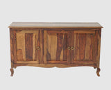 Denmark Sheesham Wood Three Doors Sideboard - Furniselan - Teak-Finish