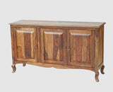 Denmark Sheesham Wood Three Doors Sideboard - Furniselan - Teak-Finish