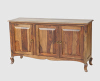 Denmark Sheesham Wood Three Doors Sideboard - Furniselan - Teak-Finish