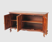 Denmark Sheesham Wood Three Doors Sideboard - Furniselan - Maple-Finish