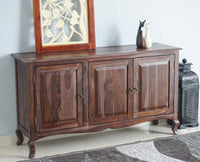 Denmark Sheesham Wood Three Doors Sideboard - Furniselan  - Grey-Finish