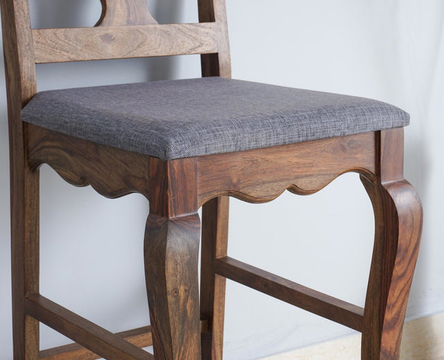 Denmark Solid Wood Bar Chair - Furniselan - Teak-Finish