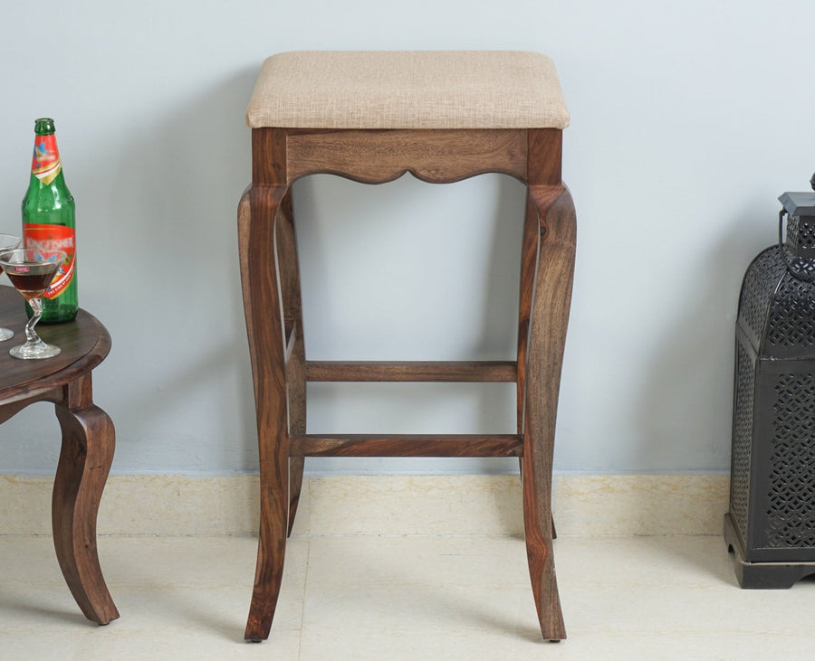 Denmark Solid Wood Bar Stool - Furniselan - Grey-Finish