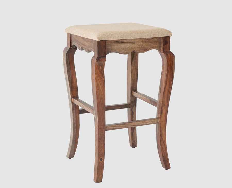 Denmark Solid Wood Bar Stool - Furniselan - Grey-Finish