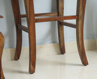 Denmark Solid Wood Bar Stool - Furniselan - Teak-Finish