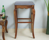 Denmark Solid Wood Bar Stool - Furniselan - Teak-Finish