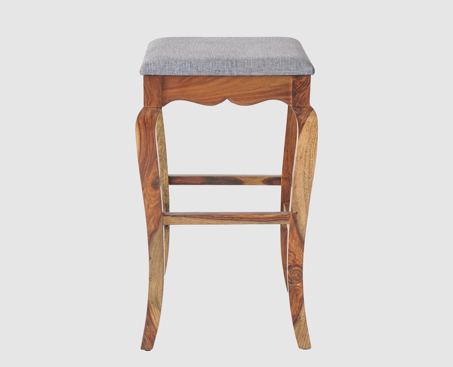 Denmark Solid Wood Bar Stool - Furniselan - Teak-Finish
