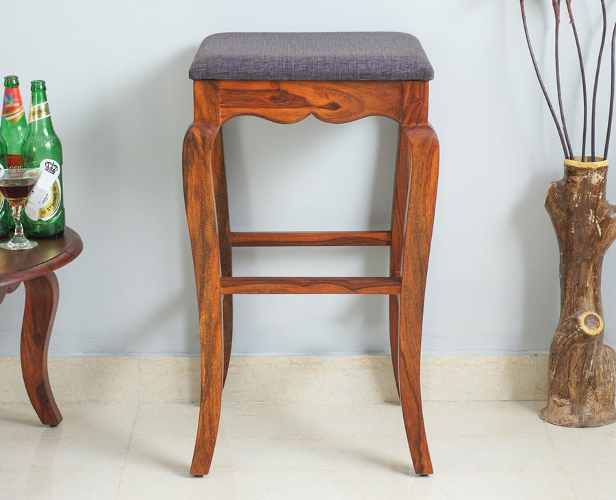 Denmark Solid Wood Bar Stool - Furniselan - Maple-Finish