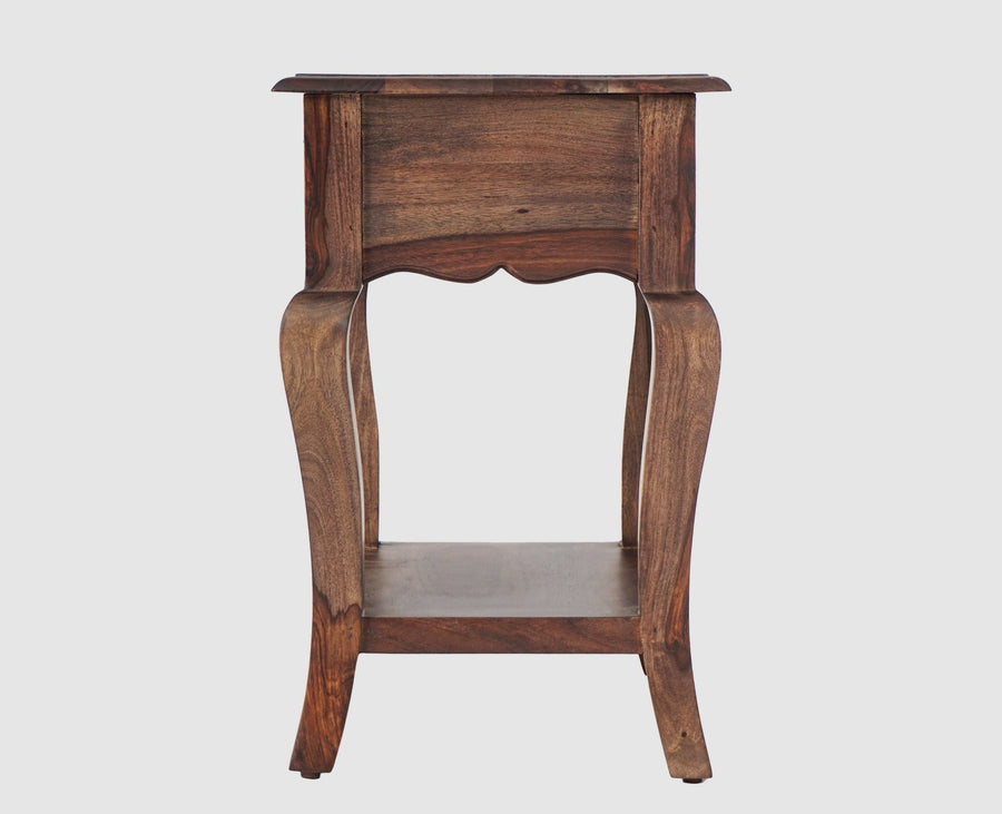Denmark Solid Wood Bedside Table - Bedside Table - Furniselan - Grey-Finish
