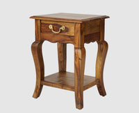 Denmark Solid Wood Bedside Table - Bedside Table - Furniselan - Teak-Finish