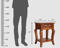 Denmark Solid Wood Bedside Table - Bedside Table - Furniselan - Maple-Finish