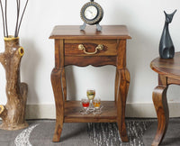 Denmark Solid Wood Bedside Table - Bedside Table - Furniselan - Teak-Finish
