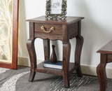 Denmark Solid Wood Bedside Table - Bedside Table - Furniselan - Grey-Finish