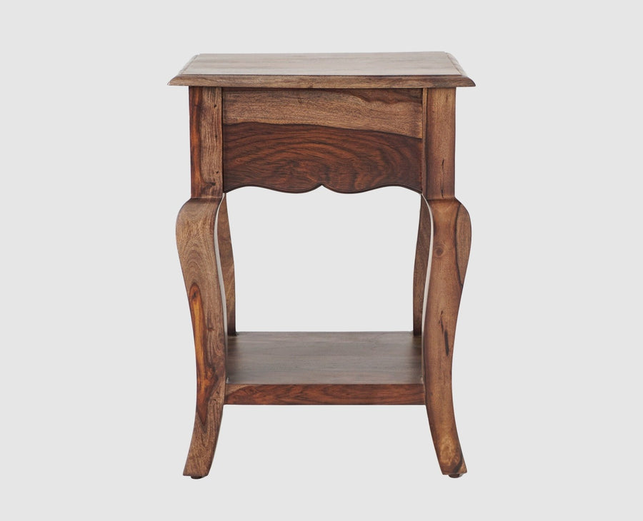 Denmark Solid Wood Bedside Table - Bedside Table - Furniselan - Grey-Finish
