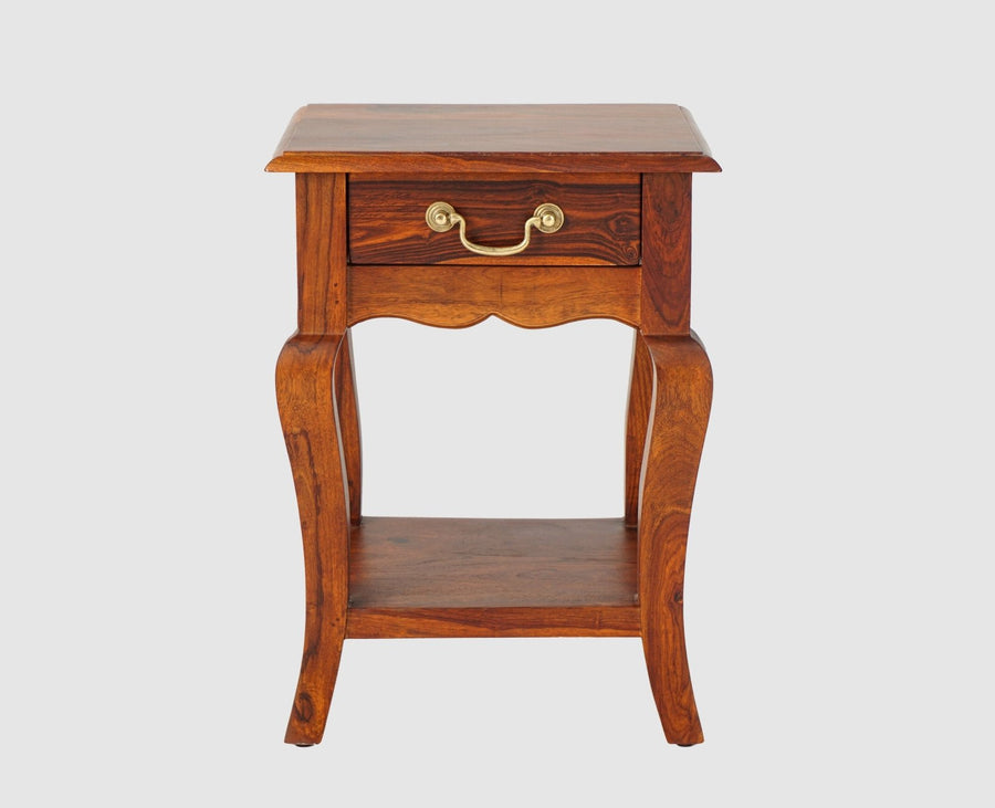 Denmark Solid Wood Bedside Table - Bedside Table - Furniselan - Maple-Finish