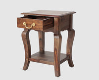 Denmark Solid Wood Bedside Table - Bedside Table - Furniselan - Grey-Finish