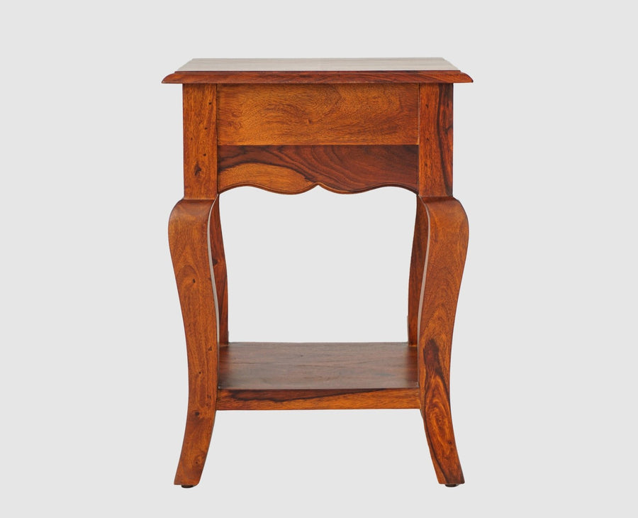 Denmark Solid Wood Bedside Table - Bedside Table - Furniselan - Maple-Finish
