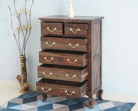 Denmark Solid Wood Chest of Drawer - Furniselan - Grey-Finish