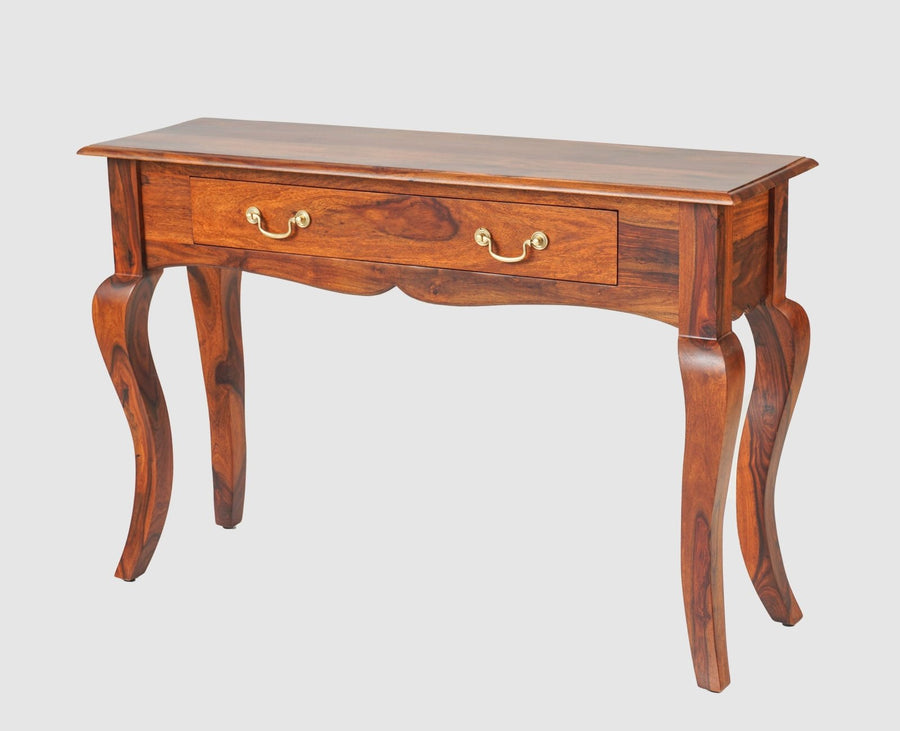 Denmark Solid Wood Dressing Table With Wall Hang Mirror - Furniselan-Maple-Finish