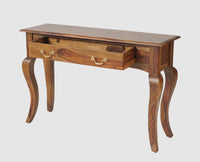 Denmark Solid Wood Dressing Table With Wall Hang Mirror - Furniselan-Teak-Finish