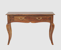 Denmark Solid Wood Dressing Table With Wall Hang Mirror - Furniselan-Teak-Finish