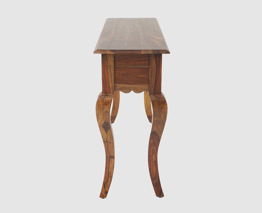 Denmark Solid Wood Dressing Table With Wall Hang Mirror - Furniselan-Teak-Finish