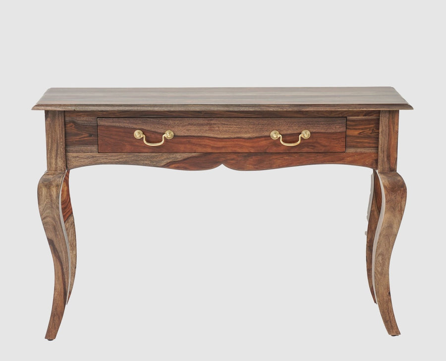 Denmark Solid Wood Dressing Table With Wall Hang Mirror - Furniselan-Grey-Finish