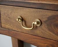 Denmark Solid Wood Dressing Table With Wall Hang Mirror - Furniselan-Teak-Finish