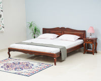 Denmark Solid Wood King Size Bed - Furniselan-Maple-Finish