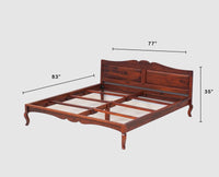 Denmark Solid Wood King Size Bed - Furniselan-Maple-Finish