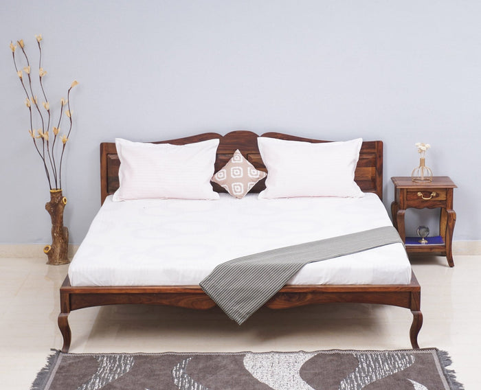 Denmark Solid Wood King Size Bed - Furniselan