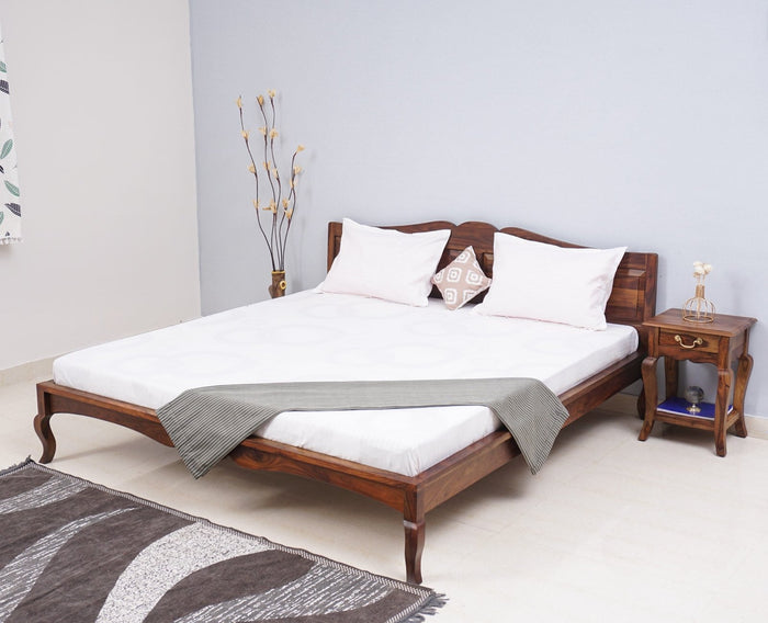 Denmark Solid Wood King Size Bed - Furniselan