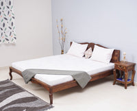 Denmark Solid Wood King Size Bed - Furniselan-Teak-Finish