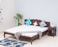 Denmark Solid Wood King Size Bed - Furniselan-Grey-Finish