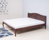 Denmark Solid Wood King Size Bed - Furniselan-Grey-Finish