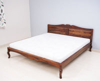 Denmark Solid Wood King Size Bed - Furniselan-Teak-Finish