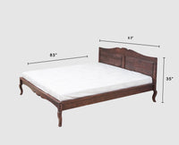 Denmark Solid Wood Queen Size Bed - Furniselan-Grey-Finish