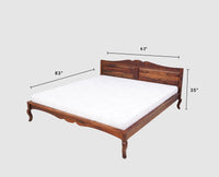 Denmark Solid Wood Queen Size Bed - Furniselan-Teak-Finish