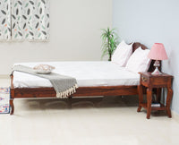 Denmark Solid Wood Queen Size Bed - Furniselan-Maple-Finish