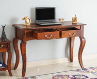 Denmark Two Drawer Study and Laptop Table - Study Table - Furniselan - Maple-Finish

