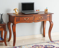 Denmark Two Drawer Study and Laptop Table - Study Table - Furniselan - Maple-Finish
