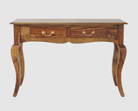 Denmark Two Drawer Study and Laptop Table - Study Table - Furniselan - Teak-Finish