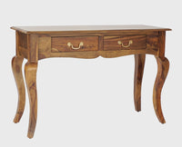 Denmark Two Drawer Study and Laptop Table - Study Table - Furniselan - Teak-Finish