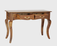 Denmark Two Drawer Study and Laptop Table - Study Table - Furniselan - Teak-Finish