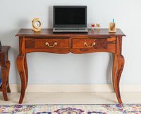 Denmark Two Drawer Study and Laptop Table - Study Table - Furniselan - Maple-Finish
