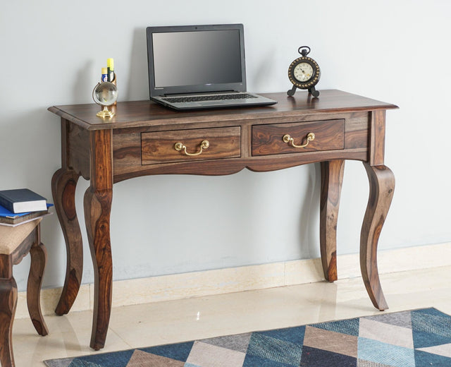 Denmark Two Drawer Study and Laptop Table - Study Table - Furniselan - Grey-Finish