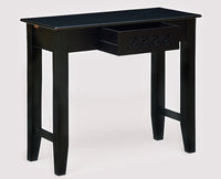 Denpasar Solid Wood Study Table with One Drawer - Study Table - Furniselan - Walnut-Finish
