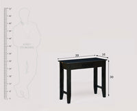 Denpasar Solid Wood Study Table with One Drawer - Study Table - Furniselan - Walnut-Finish